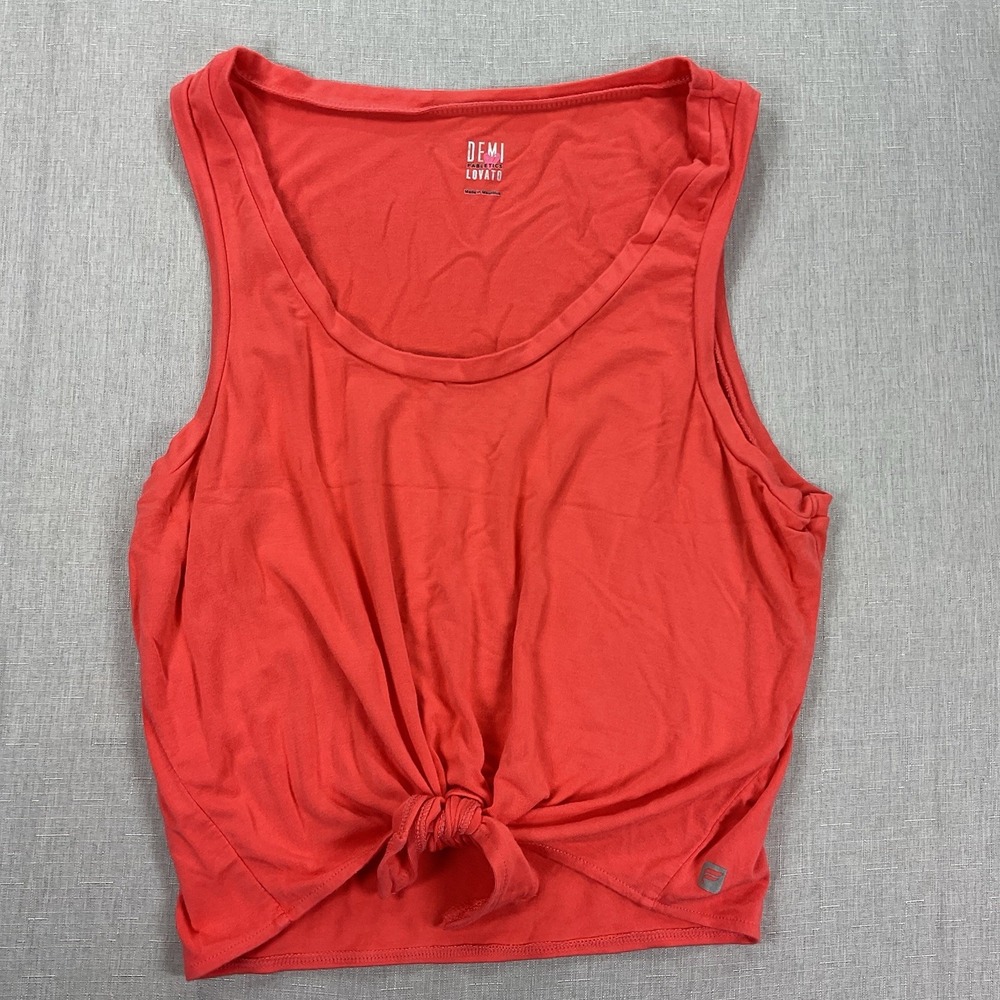 Fabletics Demi Lovato Coral Tie Tank Size-see measurements